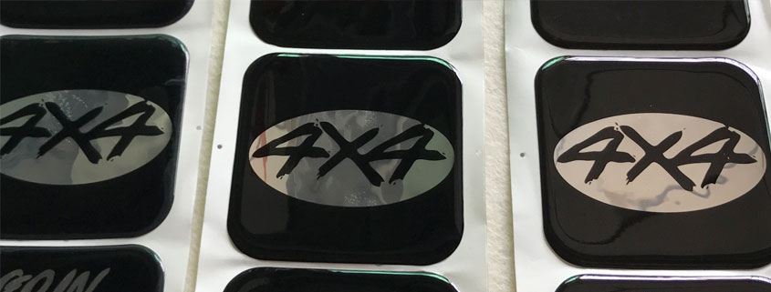 Custom Chrome PU Dome Labels